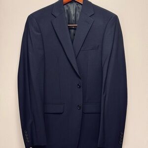 CALVIN KLEIN Men's Slim-Fit Wool-Blend Stretch Suit Jacket, navy, 38R.